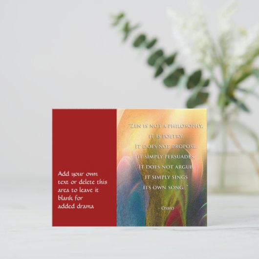 Osho Zen quote briefkaart (Staand voorkant)