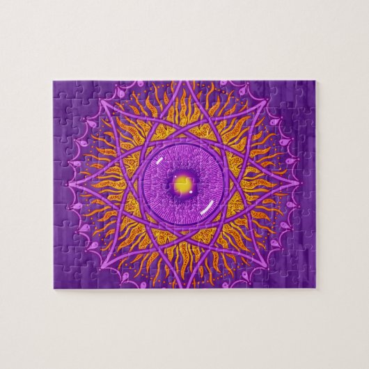 osholo Paarse mandala Legpuzzel (Horizontaal)