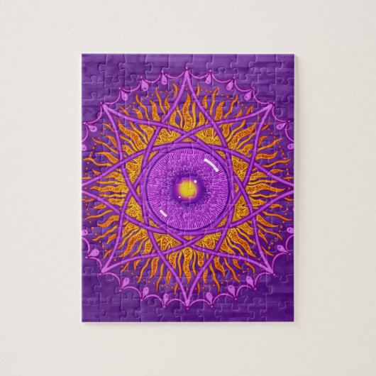 osholo Paarse mandala Legpuzzel (Verticaal)