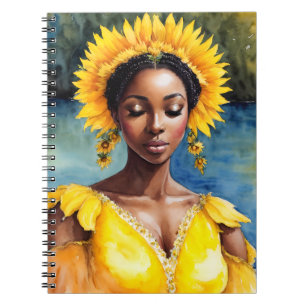 Oshun African Orisha Waterverf Kunst Notitieboek