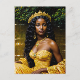 Oshun Afrikaanse Godin Elegante Orisha Kunst Briefkaart