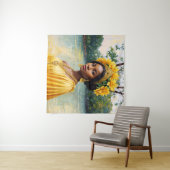 Oshun Afrikaanse godin Orisha Art Wandkleed (In Situ (horizontaal))