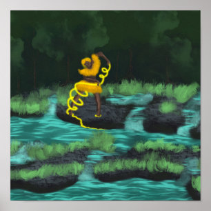 Oshun de energie van de rivier poster