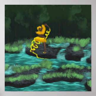 Oshun de energie van de rivier poster