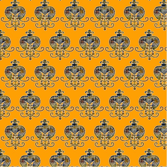 Oshun Goddess Veve Sigil Staand Fotobeeldje (Voorkant)