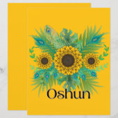 Oshun Goddess Zonnebloemen (Voorkant / Achterkant)