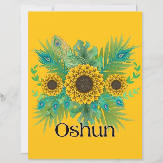 Oshun Goddess Zonnebloemen (Voorkant)