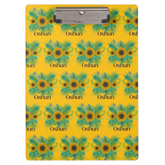 Oshun Goddess Zonnebloemen Klembord