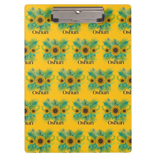 Oshun Goddess Zonnebloemen Klembord (Voorkant)
