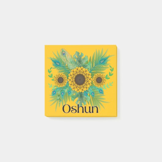 Oshun Goddess Zonnebloemen Post-it® Notes (Voorkant)