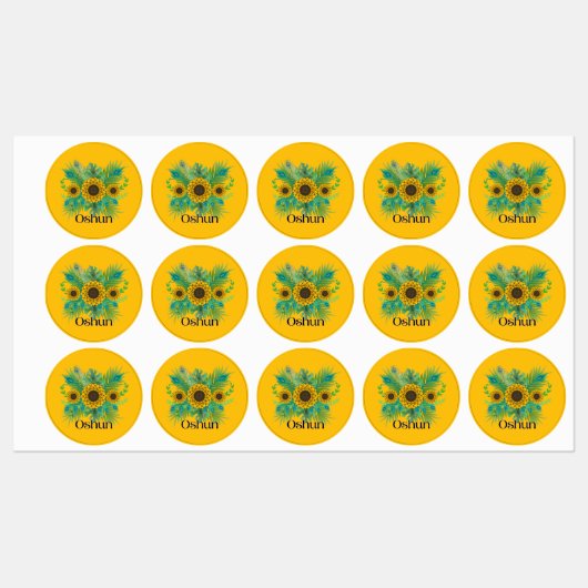 Oshun Godin Zonnebloem Labels (Vel)