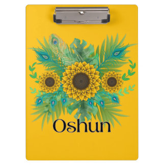 Oshun Godin Zonnebloemen Klembord