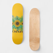 Oshun Godin Zonnebloemen Persoonlijk Skateboard (Voorkant)