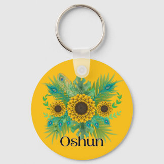 Oshun Godin Zonnebloemen Sleutelhanger
