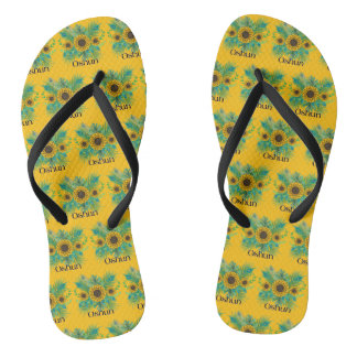 Oshun Godin Zonnebloemen Teenslippers