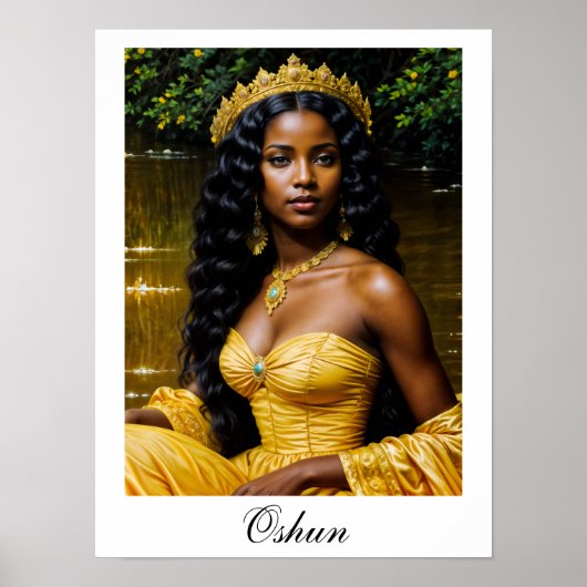 Oshun Orisha - Afrikaanse Godin Poster (Voorkant)