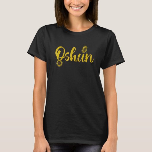 Oshun Orisha Goddess Ifa Santeria Cuba Yoruba Reli T-shirt (Voorkant)