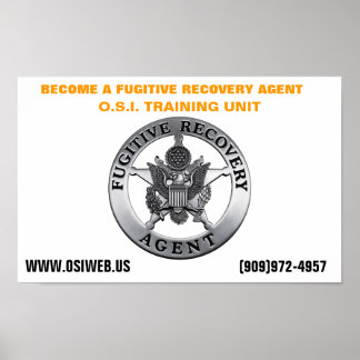OSI Fugitive Recovery Training Unit Poster