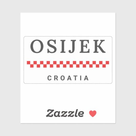 Osijek City Croatia Sticker (Vel)