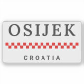Osijek City Croatia Sticker (Voorkant)
