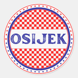 Osijek City Pride Embleem – Kroatische identiteit Ronde Sticker