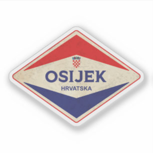 Osijek Kroatië Vintage Sticker