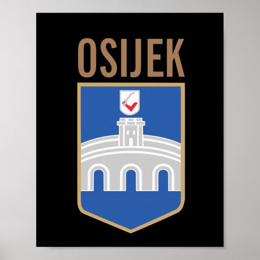 Osijek wapen, Kroatië Poster (Voorkant)