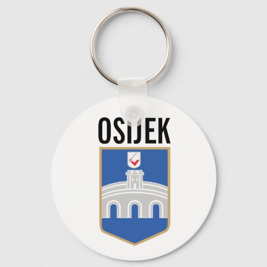 Osijek wapen, Kroatië Sleutelhanger (Voorkant)