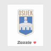 Osijek wapen, Kroatië Sticker (Vel)
