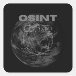 OSINT GOD VIERKANTE STICKER