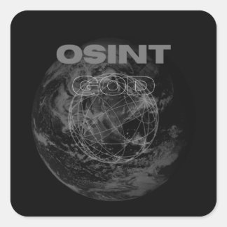 OSINT GOD VIERKANTE STICKER