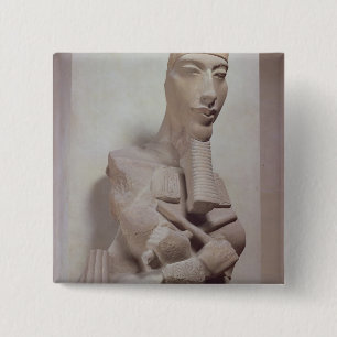 Osirid-pijler van Akhenaten (1365-1349 voor Christ Vierkante Button 5,1 Cm