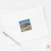 Osiride figuren Ramesses II die de muren flankeren Vierkante Sticker (Envelop)