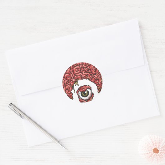 Osiris Brains Icon Ronde Sticker (Envelop)