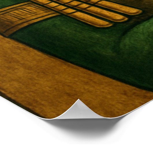 Osiris Egyptisch God Poster Print (Hoek)