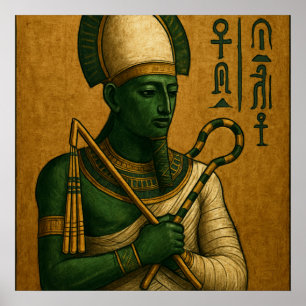Osiris Egyptisch God Poster Print