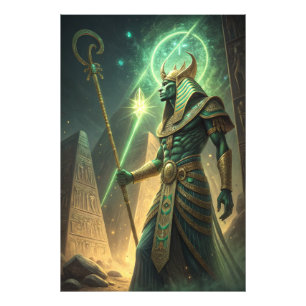Osiris God van Eeuwige Wedergeboorte MFoto Vergr Foto Afdruk