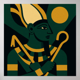Osiris Goddelijk Egyptisch Poster