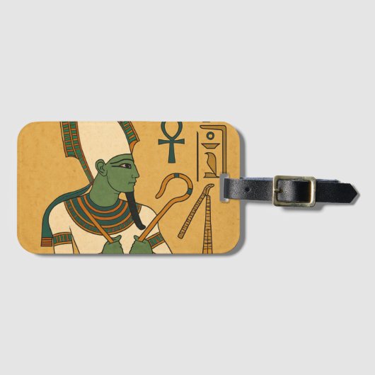 Osiris Oud-Egyptisch Bagagelabel (Voorkant (horizontaal))