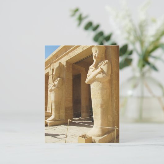 Osirische beelden van Hatshepsut - vrouw farao Briefkaart (Staand voorkant)