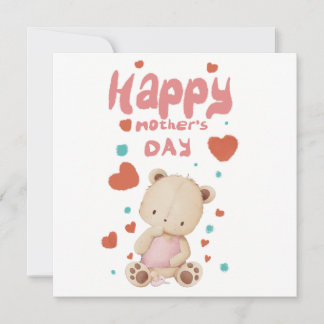 Osita bebé te desea feliz día de la madre bedankkaart