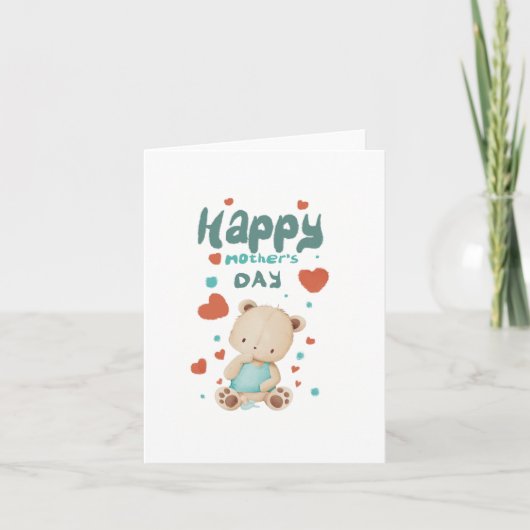 Osito bebé desea feliz día de la madre (Voorkant)