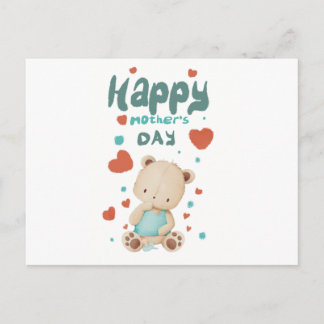 Osito bebé desea feliz día de la madre briefkaart