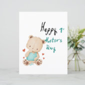 Osito bebé felicita el 1 día de la madre (Staand voorkant)