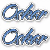 Oskar Name blue Aufkleber Sticker Stickerset (Voorkant)