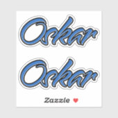 Oskar Name blue Aufkleber Sticker Stickerset (Vel)