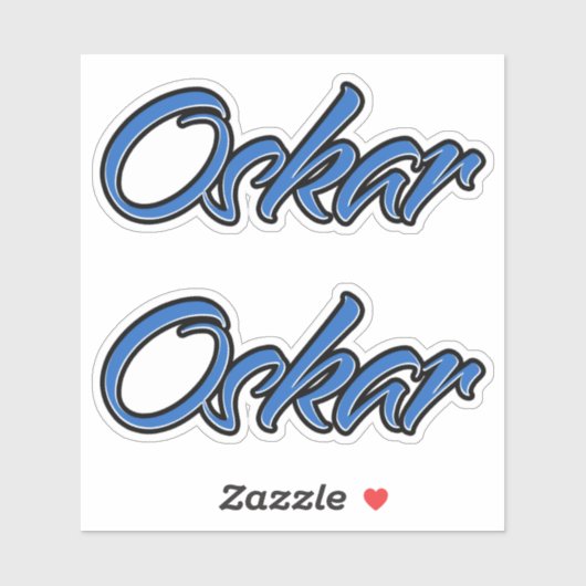 Oskar Name blue Aufkleber Sticker Stickerset (Vel)