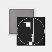 Oskar Schlemmer Bauhaus Logo Magneet (Voorkant / Achterkant)