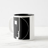 Oskar Schlemmer Bauhaus Logo Tweekleurige Koffiemok (Voorkant links)