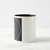 Oskar Schlemmer Bauhaus Logo Tweekleurige Koffiemok (Center)